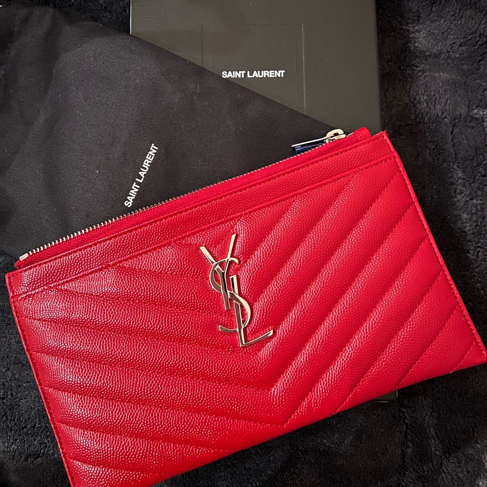 YSL leather pouch / wallet.